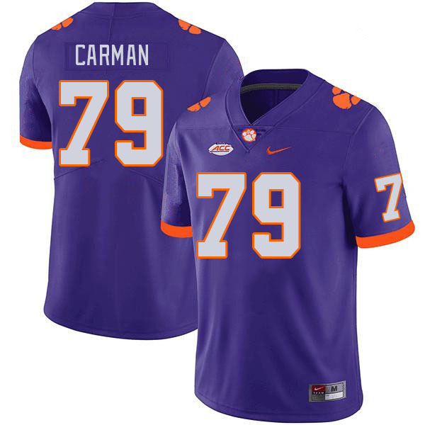 Clemson Tigers #79 Jackson Carman College Football Jerseys Stitched Sale-Purple